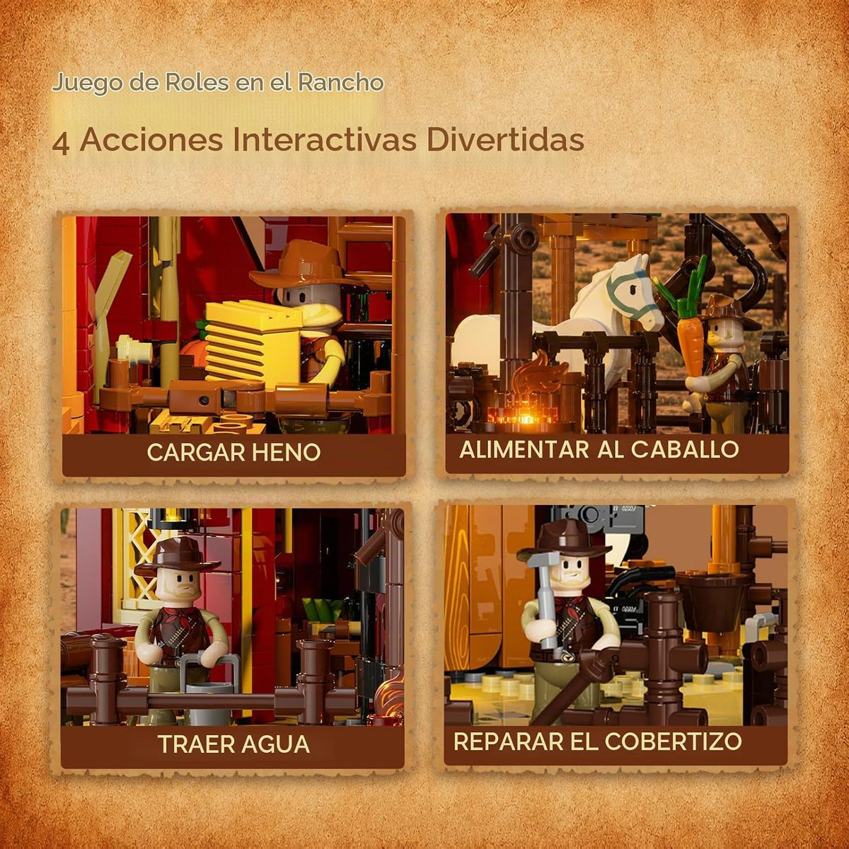 Lumibricks Western Ranch-Duel Lighting - Juego de ladrillos de construcción