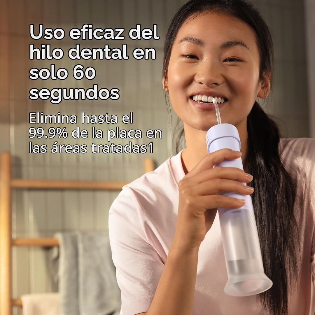 Philips Sonicare Compact Flosser 1000 - Irrigador dental portátil,...