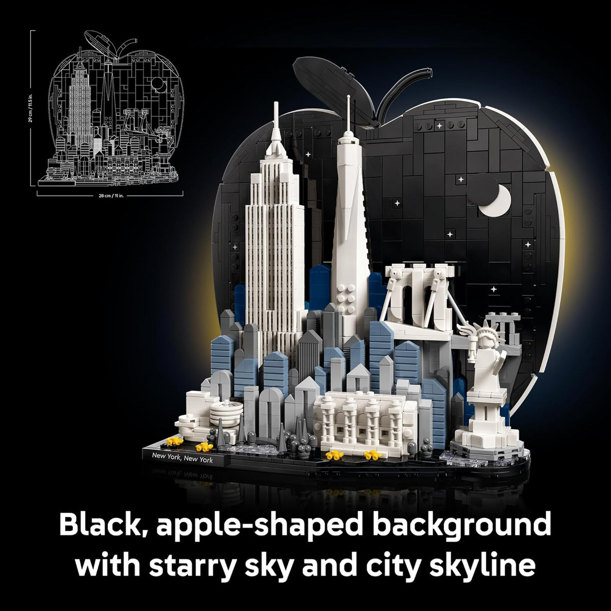 LEGO Architecture New York City - Juego de construcción de la gran manzana para adultos, mayores de 18 años - Decoración para dormitorio, oficina o escritorio - Regalo para hombres y mujeres - 21066