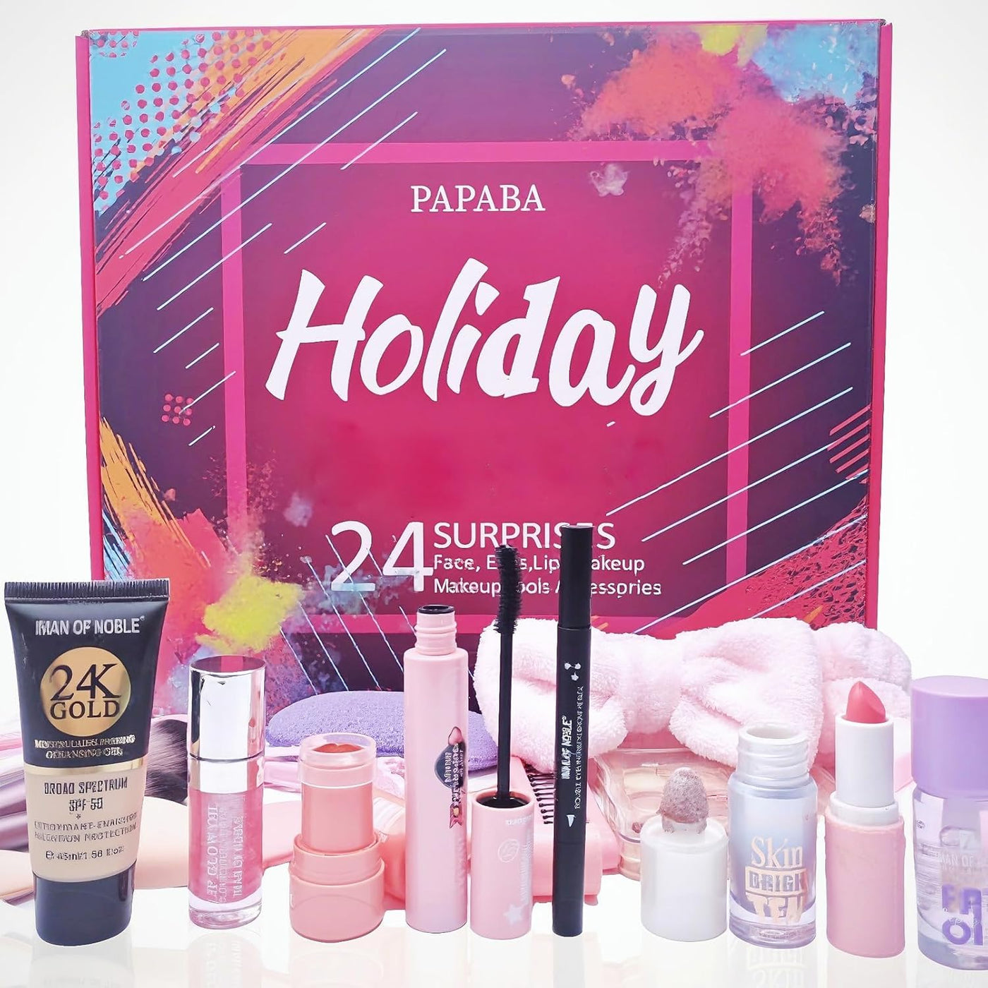 Set de belleza de calendario de Adviento de maquillaje navideño 202...