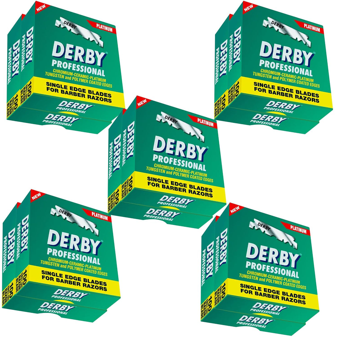 1000 Derby - Cuchillas de afeitar profesionales de un solo filo par...