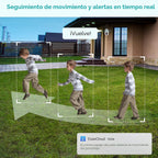 Noonkey Cámara de seguridad de bombilla de 3 MP y extensor de enchufe de luz, cámaras de seguridad WiFi con Alexa, seguimiento humano automático, alarma de detección de zonas de movimiento, visión