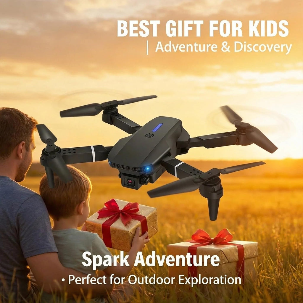 Dron con cámara 1080P HD, FPV Mini Drone plegable para adultos, Drone con una tecla de despegue/aterrizaje, selfie gesto, retención de altitud, giro 3D, fácil de volar, 2 baterías