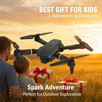 Dron con cámara 1080P HD, FPV Mini Drone plegable para adultos, Drone con una tecla de despegue/aterrizaje, selfie gesto, retención de altitud, giro 3D, fácil de volar, 2 baterías