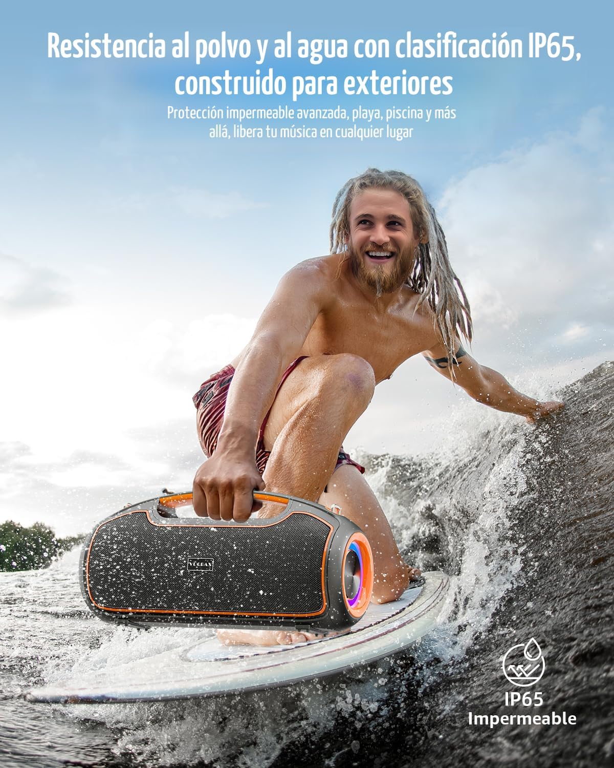 VUOPAX Altavoces Bluetooth portátiles inalámbricos de mejora, sonid...