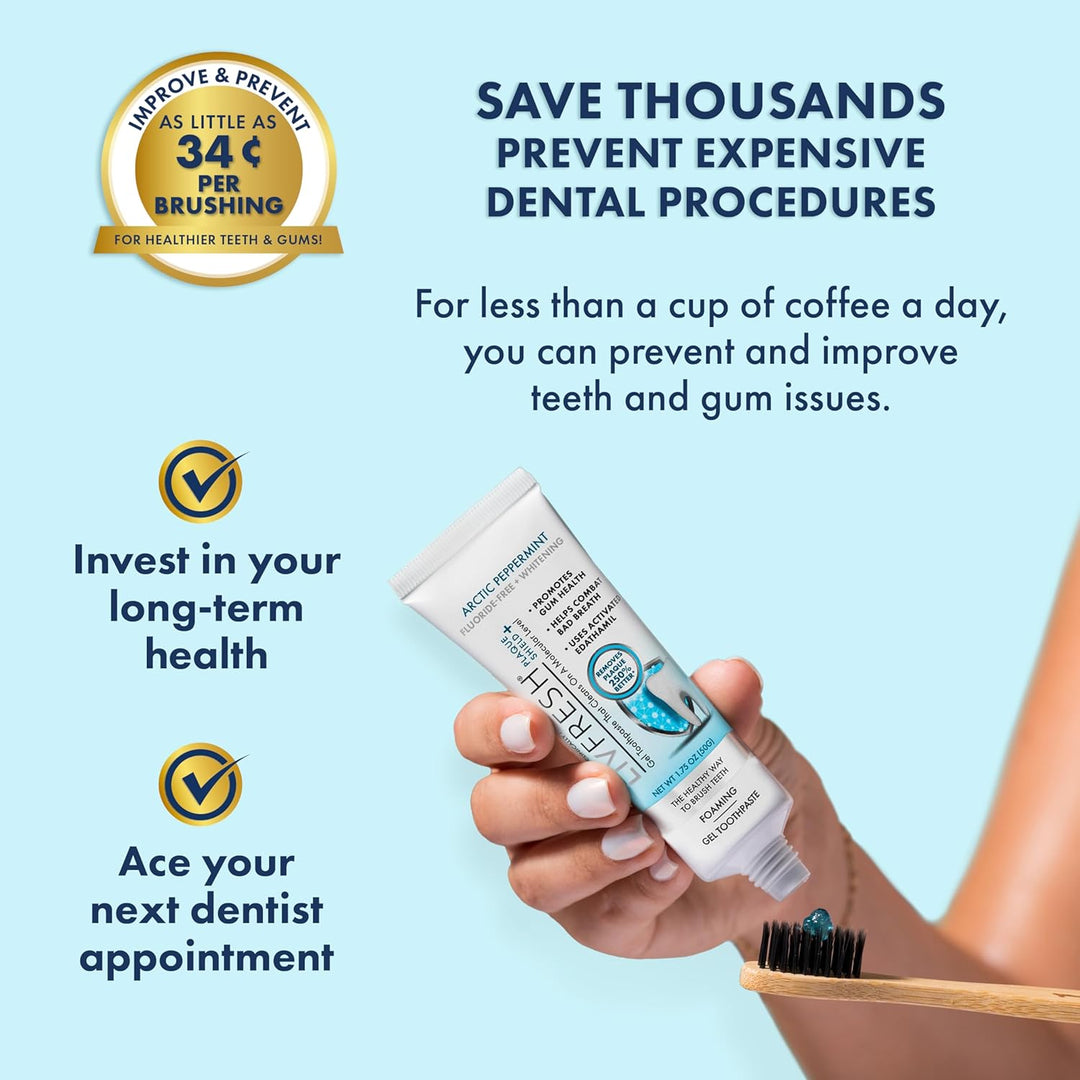 Gel dental Livfresh, clínicamente probado para eliminar la placa un...