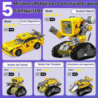 Kit de construcción de robot STEM 5 en 1, aplicación y kit de robótica de control remoto