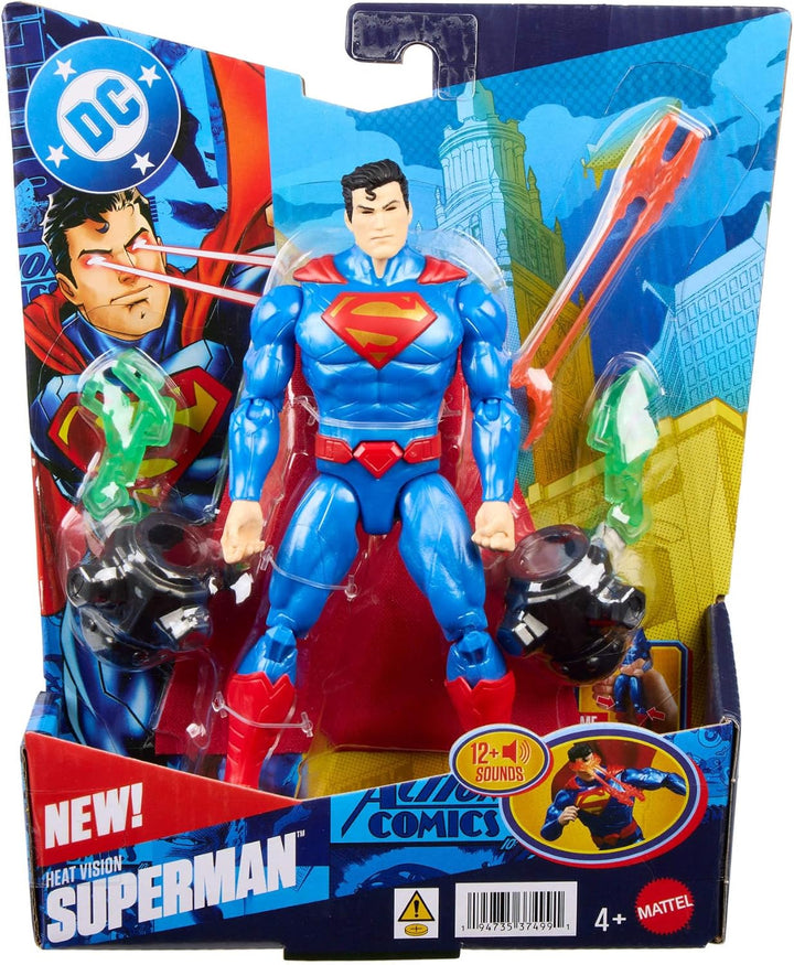 Mattel DC Premier - Figura de Superman Heat Vision de 6.5 pulgadas,...
