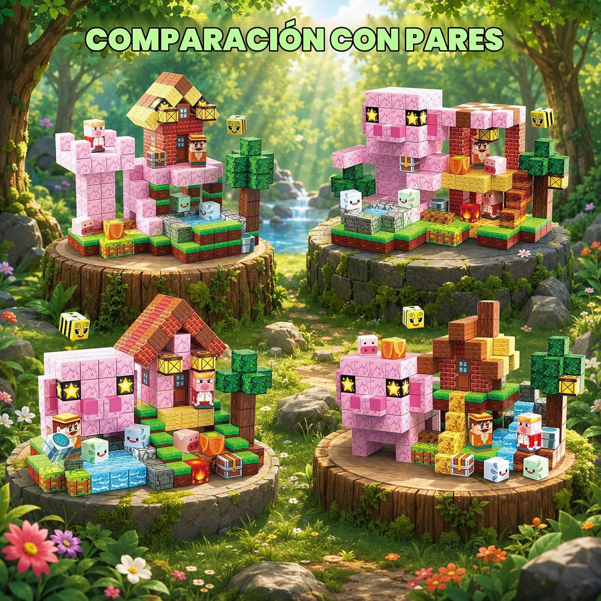 Bloques de construcción magnéticos STEM Toy Magnet Cubes para niños