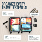 TRIPPED Travel Gear Paquete de 6 cubos de compresión para equipaje de mano