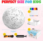 EVERICH TOY Pinta Tu Propio Balón de Fútbol, Regalos de Fútbol con Unicornio para Niñas Niños