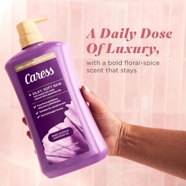 Caress Gel de baño con bomba de aceite de orquídea negra y pachulí,...