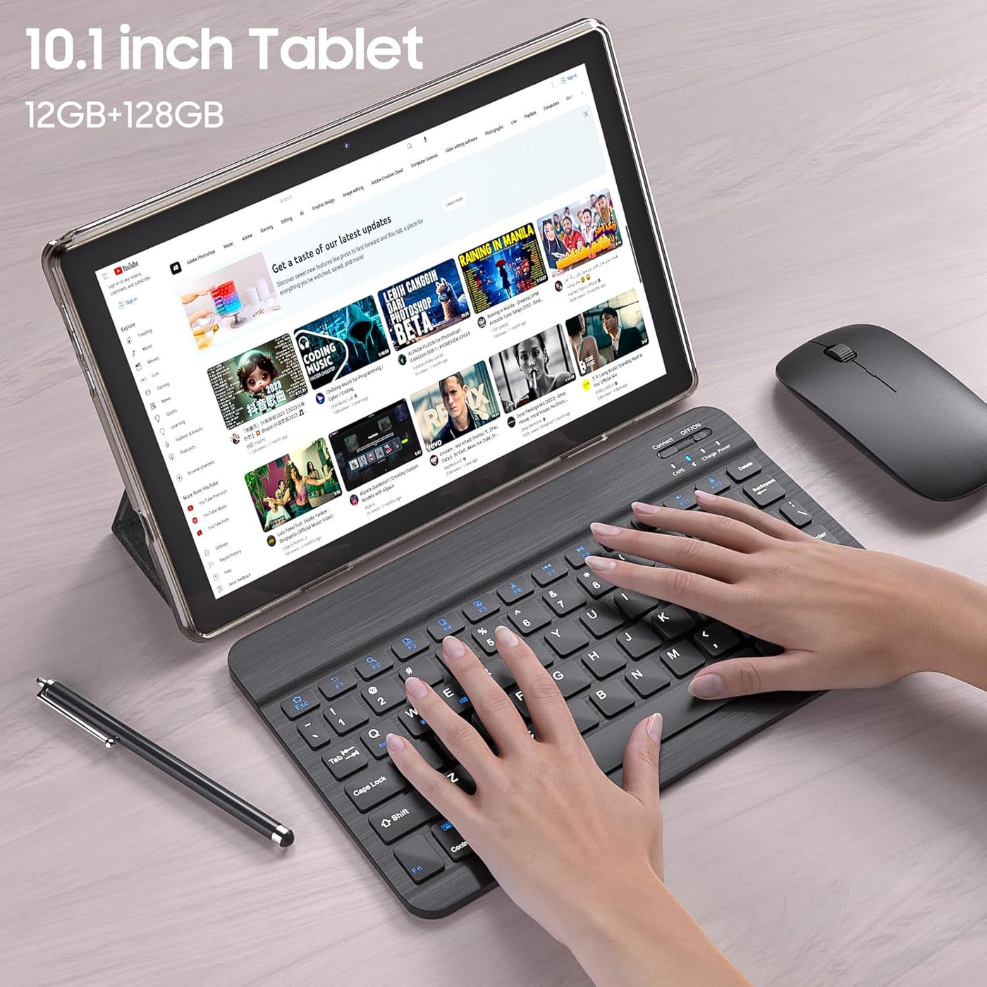 IWEGGO Tableta Android 15, 10 pulgadas 12GB RAM+64GB ROM Tablets co...