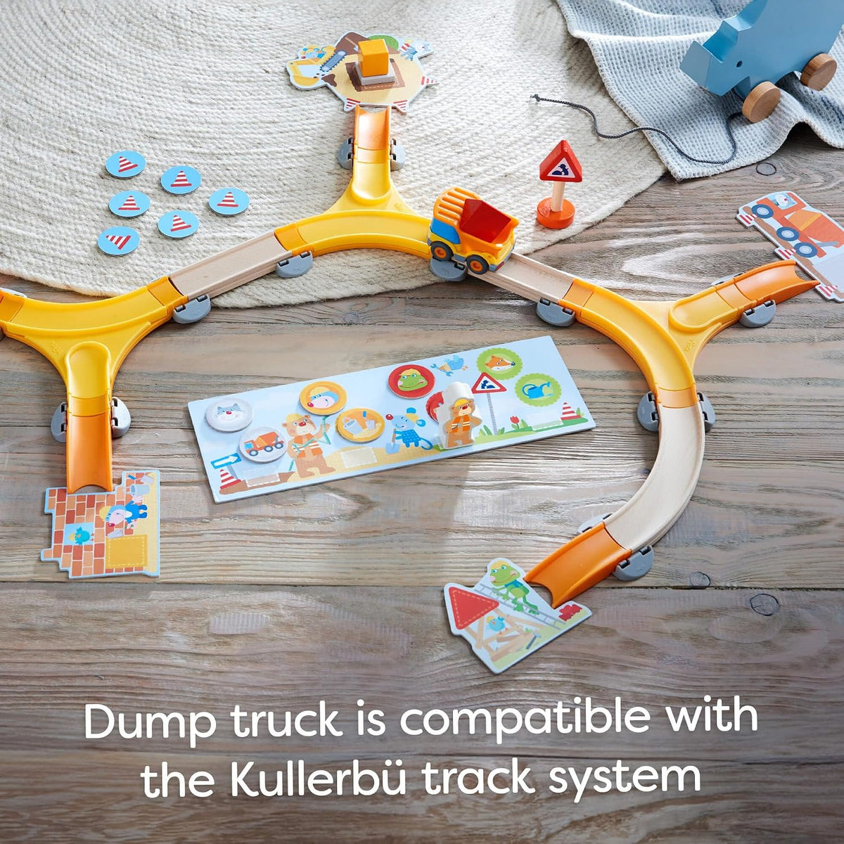 HABA My Very First Games Building Site, un juego de aprendizaje cooperativo para niños, actividades de aprendizaje y juegos para niños de más de 2 años con camión de juguete incluido