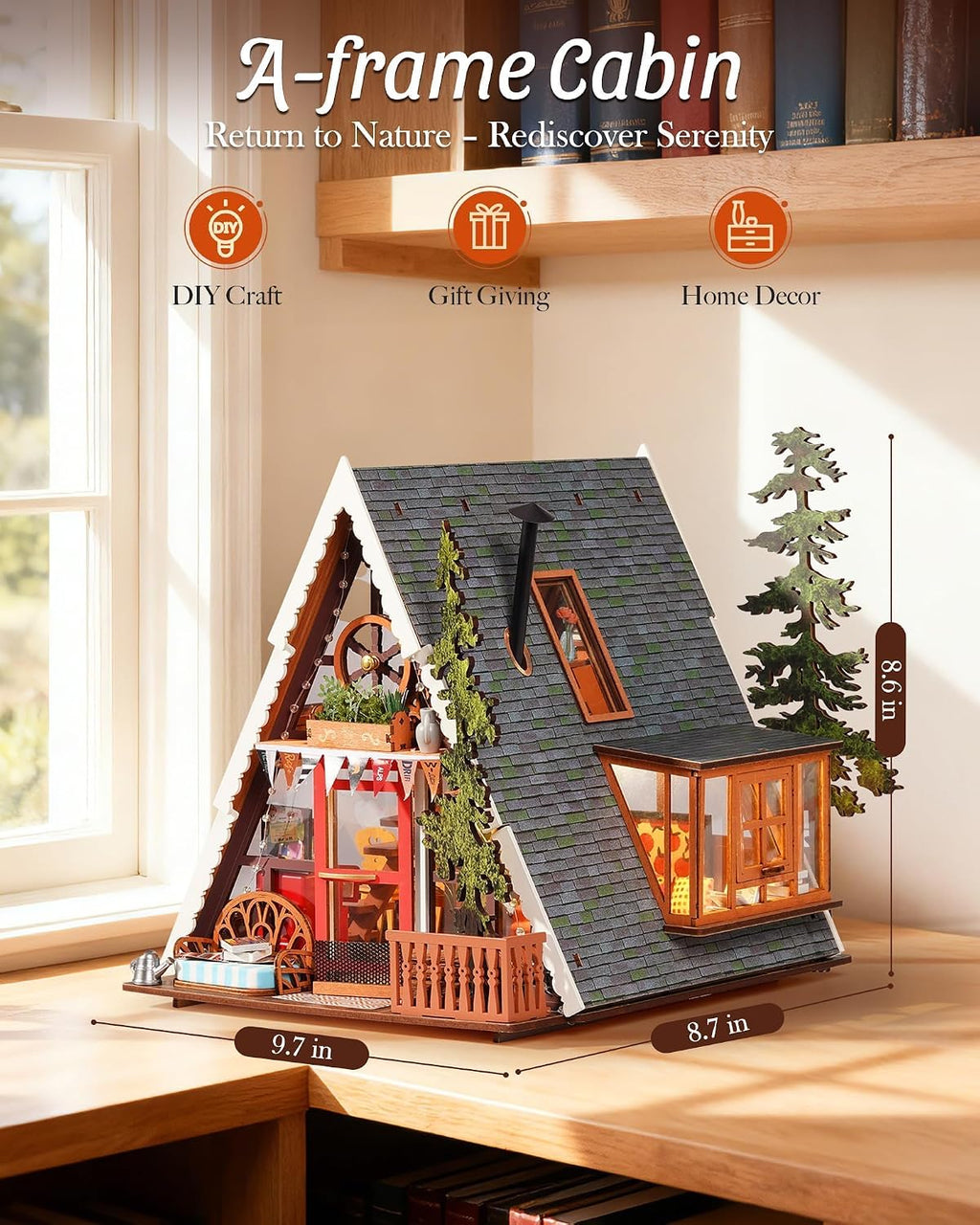 Rolife Kit de casa de muñecas en miniatura con marco A, regalo creativo