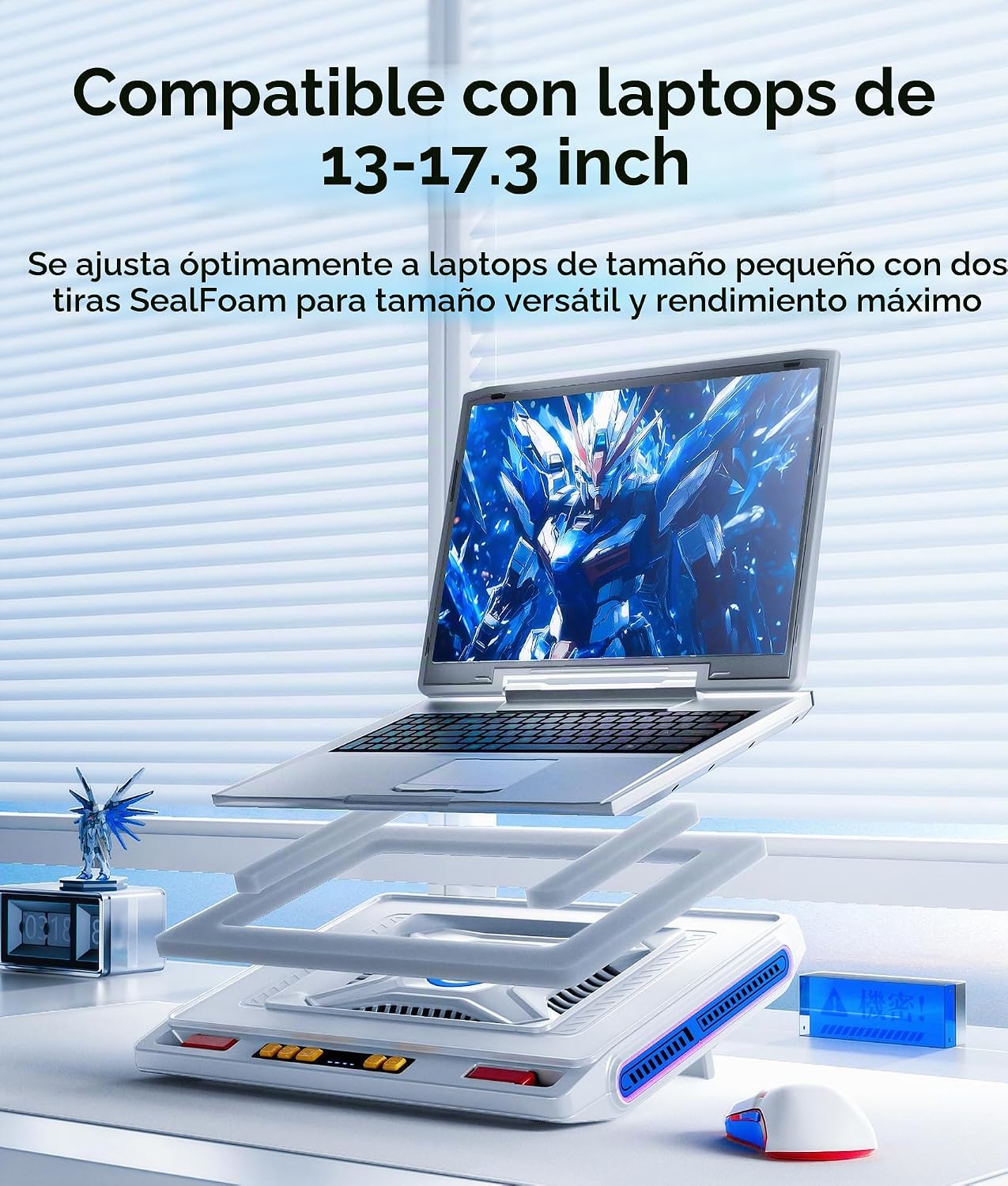 llano V10 - Enfriador de laptop para juegos, soporte de almohadilla...