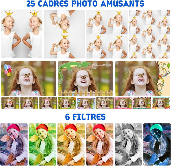 ARNSSIEN Cámara para niños, cámara digital de juguete para niños pe...