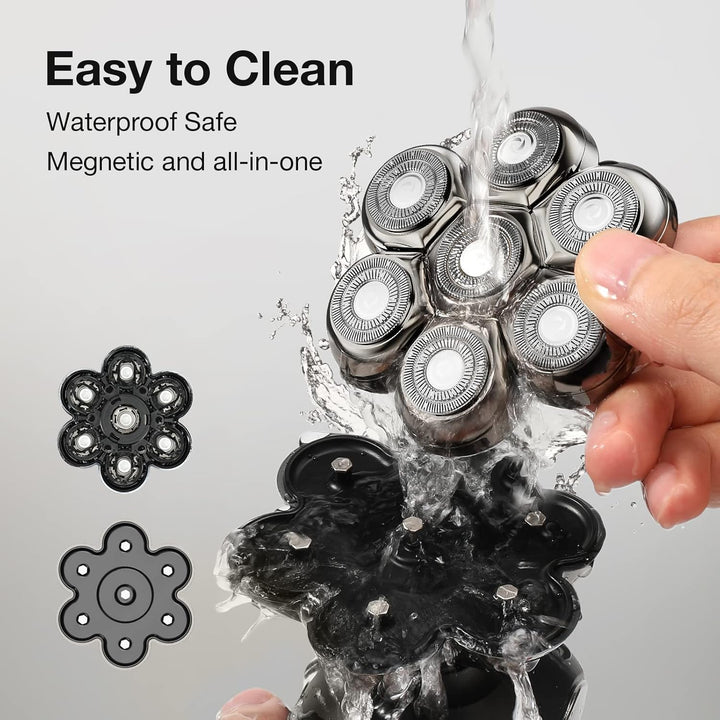 7 cuchillas flotantes de cabezal de afeitado de repuesto