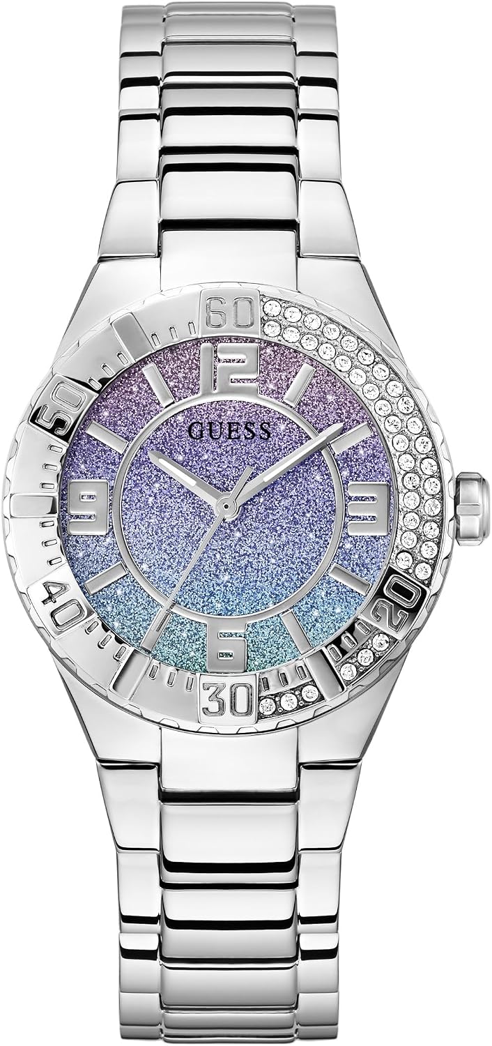 GUESS Reloj analógico plateado