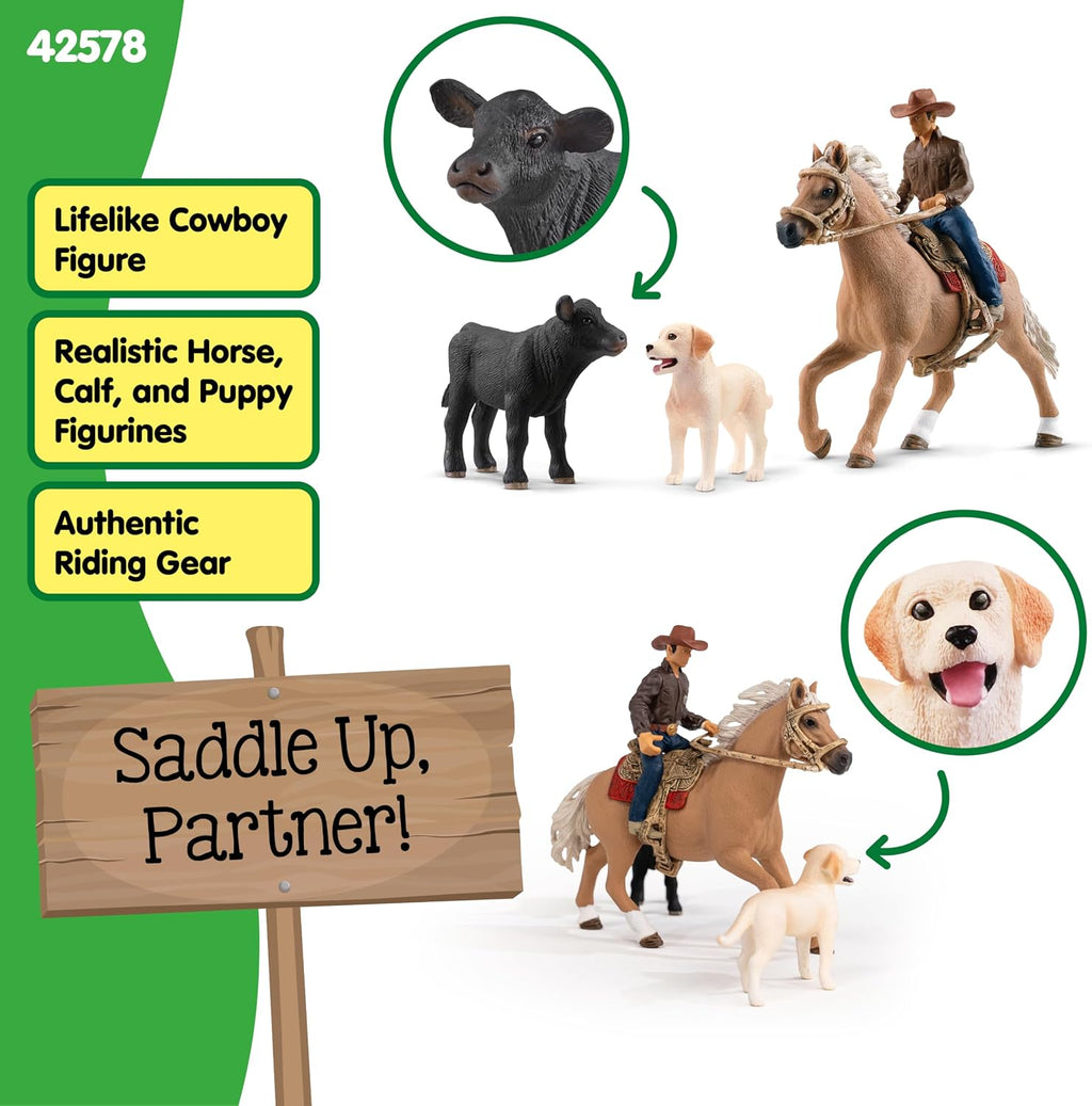 Schleich Farm World - 6 aventuras de equitación occidental - Niños a partir
