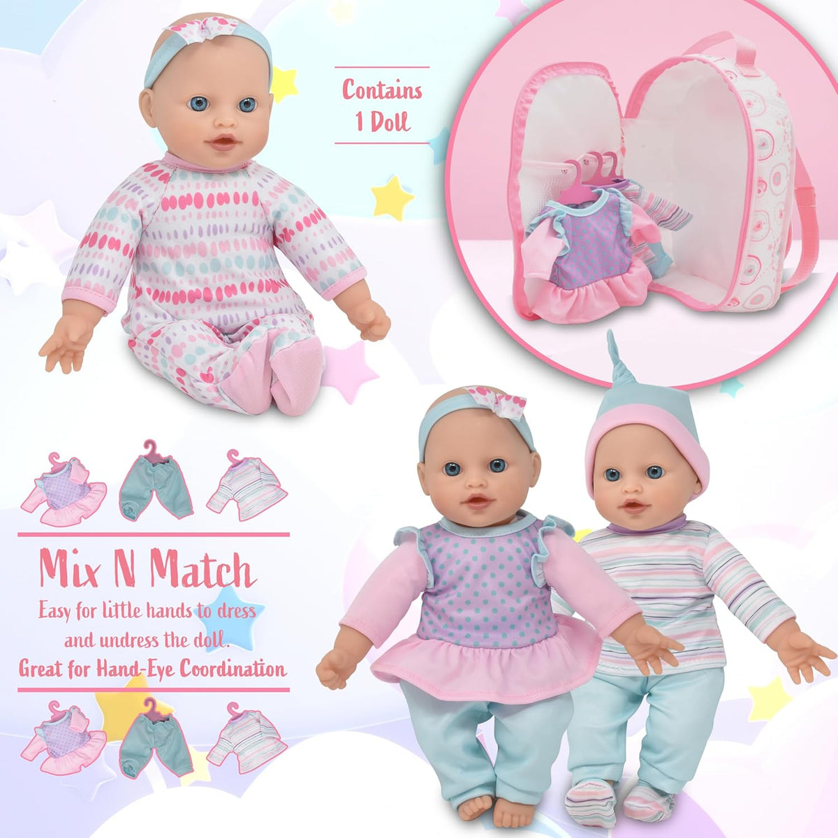 Gift Boutique - Muñeca de bebé de cuerpo suave con ropa en