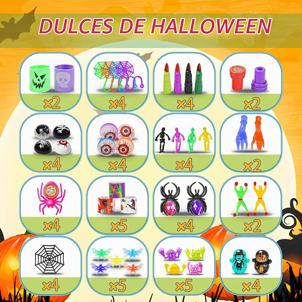 600 piezas de recuerdos de fiesta de Halloween para niños, juguetes para ansiedad a granel, premios para niños, juguetes de Halloween, regalos de golosinas, caja de premios del tesoro de carnaval