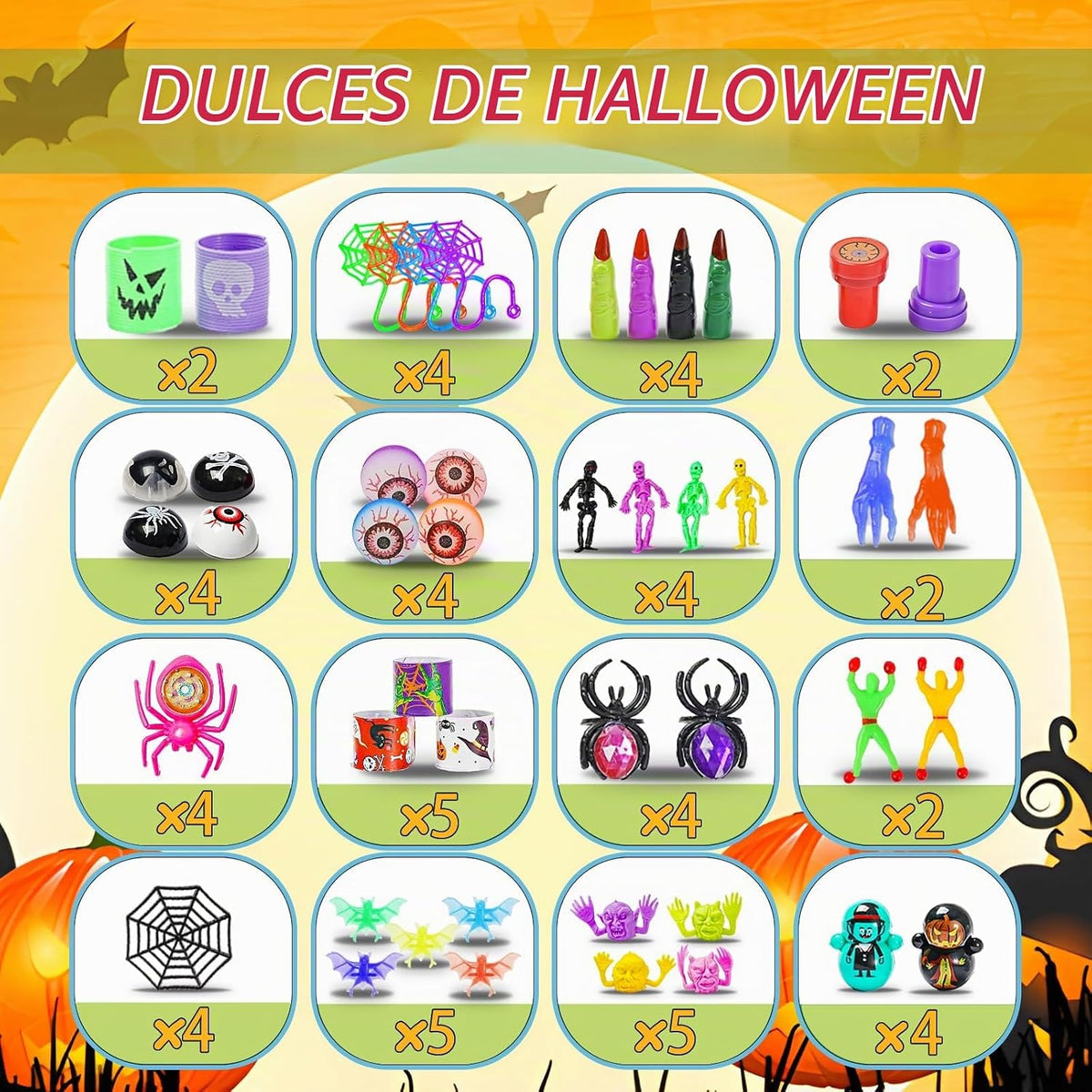 600 piezas de recuerdos de fiesta de Halloween para niños, juguetes para ansiedad a granel, premios para niños, juguetes de Halloween, regalos de golosinas, caja de premios del tesoro de carnaval