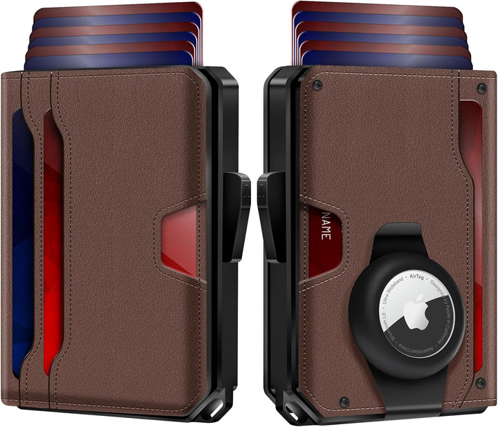 GAOCHALE AirTag - Cartera para hombre con tecnología RFID, tarjeter...