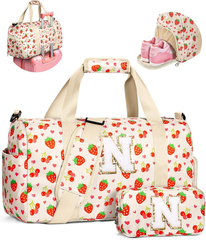 Elilier Regalos para niñas, bolsa de lona inicial para niños, linda...