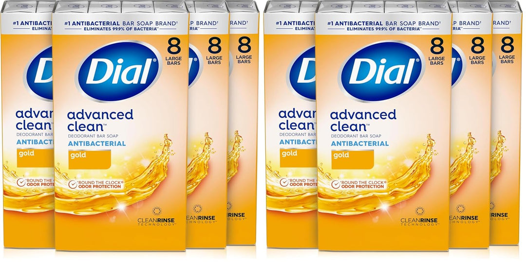Dial Barra de jabón desodorante antibacteriano, Advanced Clean, dor...