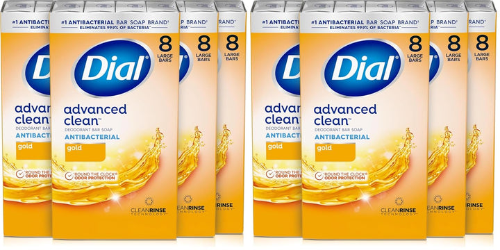 Dial Barra de jabón desodorante antibacteriano, Advanced Clean, dor...
