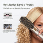 TYMO Plancha de pelo 2 en 1, 2 veces más rápido, alisador de cabello húmedo para secar, peine caliente para un estilo suave, estilizador iónico fluido para alisar el aire para mujeres, añade brillo y