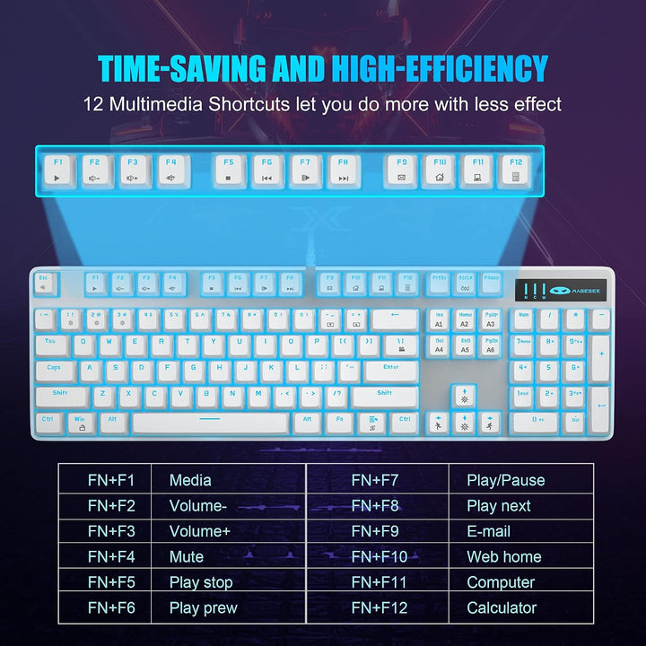 MageGee Teclado Mecánico para Juegos, Teclado USB con Cable con Ret...