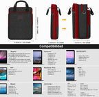 B01K02 - Bolso de hombro expandible 12.9 13 con compartimento para