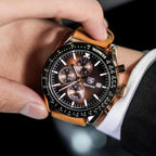 BENYAR Relojes para hombre, reloj de pulsera analógico con movimiento de cuarzo, correa de cuero/acero inoxidable/silicona, reloj de vestir casual para deportes de negocios, resistente al agua