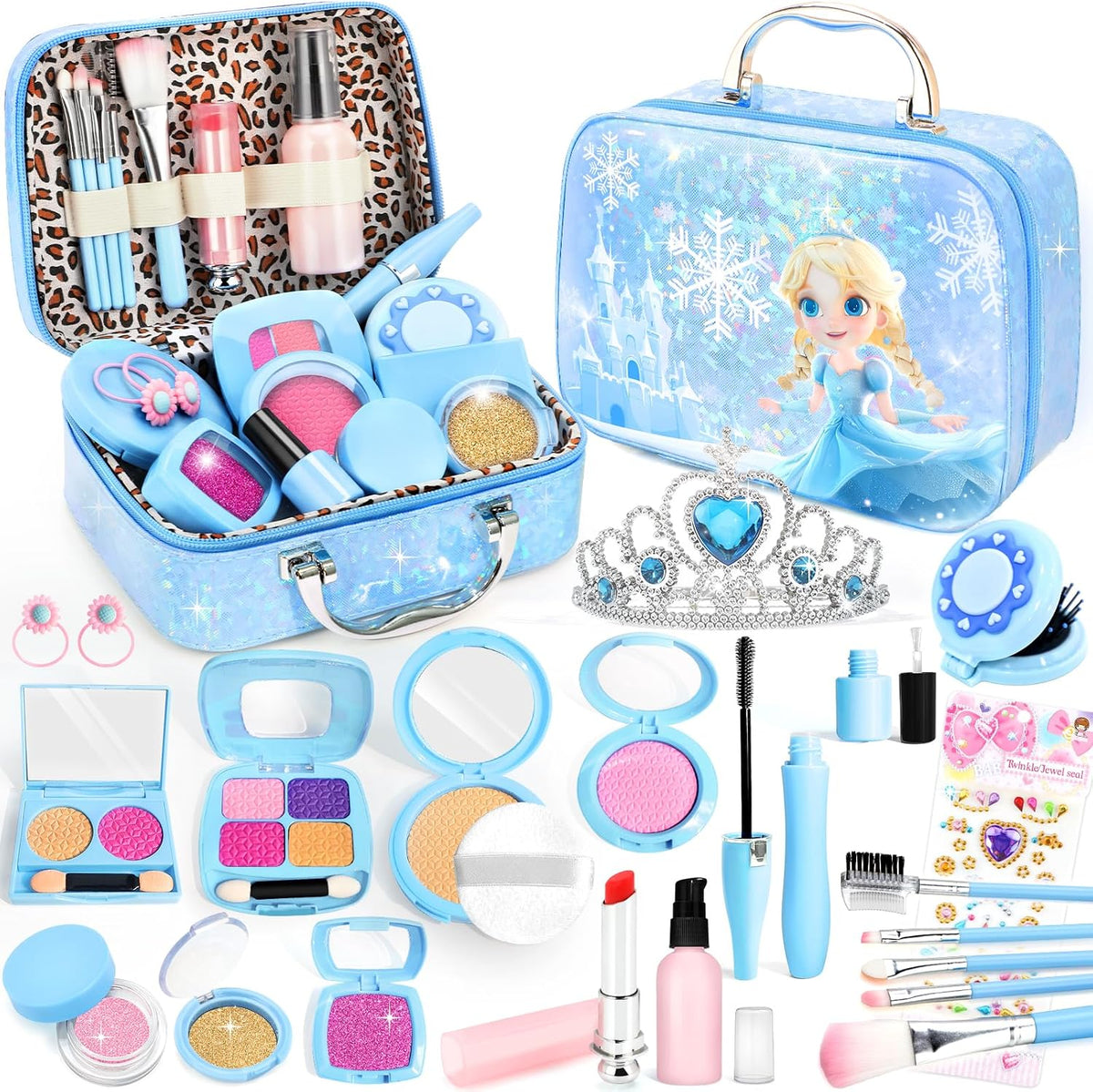 Pretend Play Fake Makeup Set para Kids Toddlers 3-5 5-8