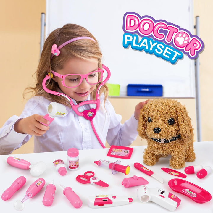 Kit de médico de mascotas de 33 piezas para niños pequeños - Disfra...