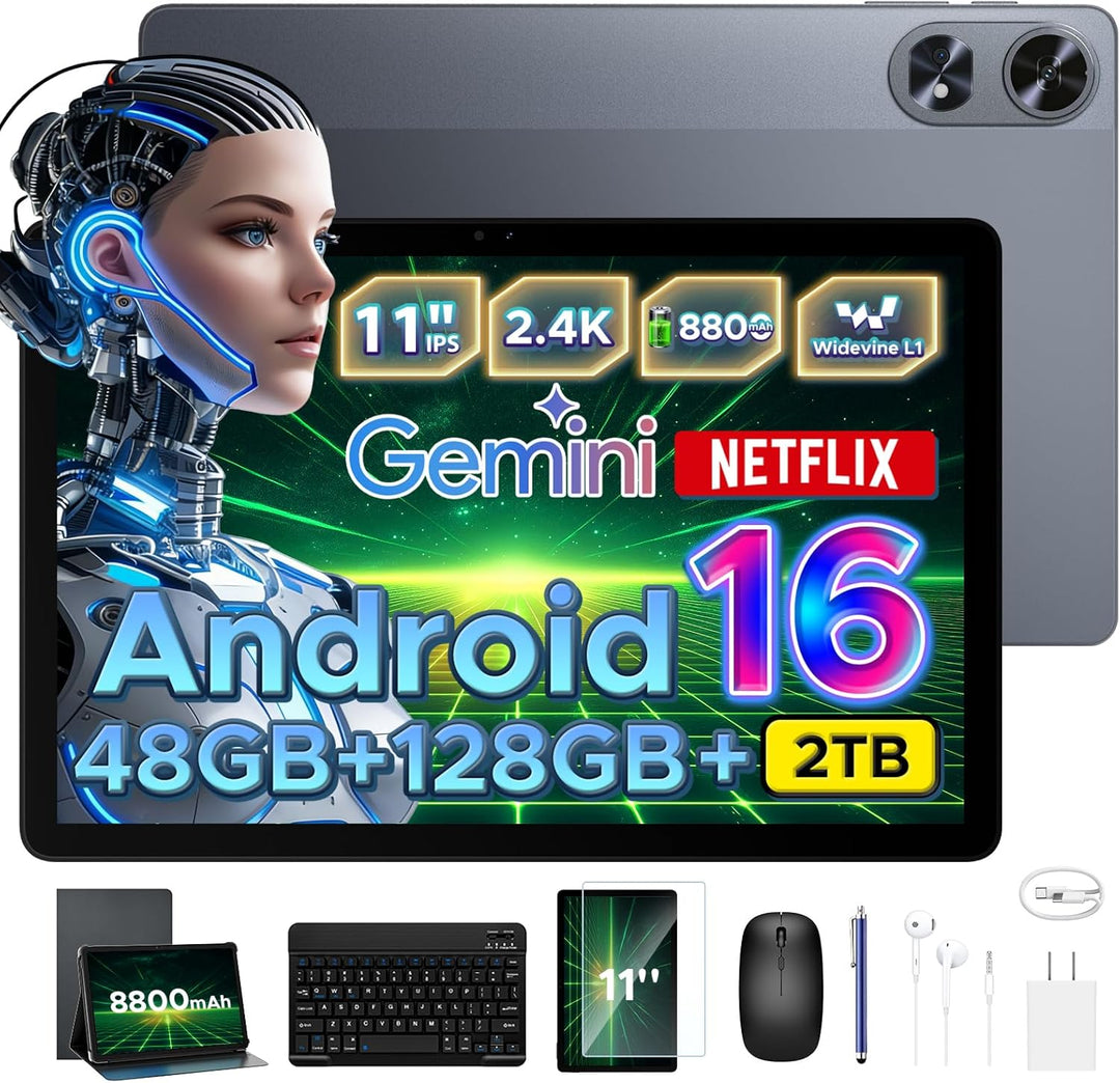 Luzglo P11 Pro Tableta de 11 pulgadas con Android 16 y Gemini AI, 4...