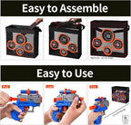 Conjunto de Práctica de Blanco para Perforación, para edades 6+, Compatible con Nerf Guns, Negro