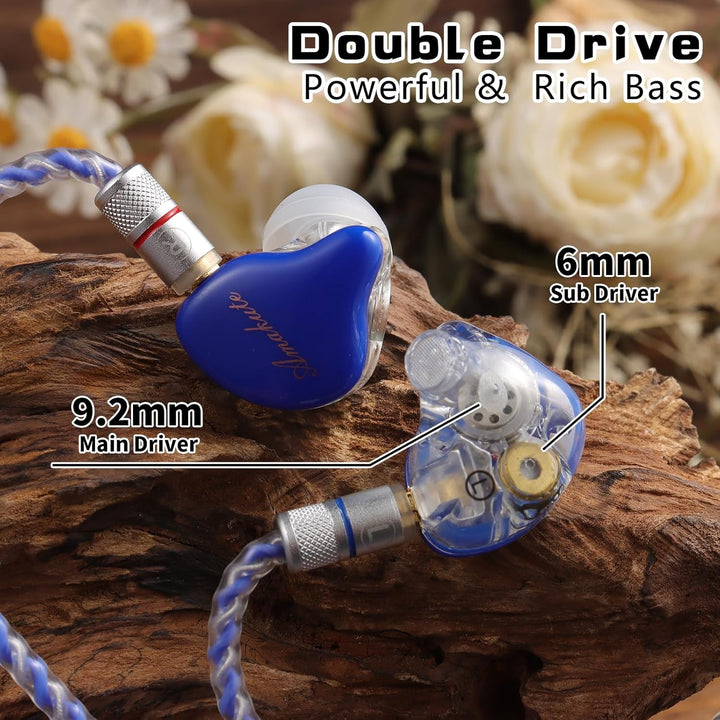 DCMEKA Auriculares de monitor intrauditivo con doble controlador IE...