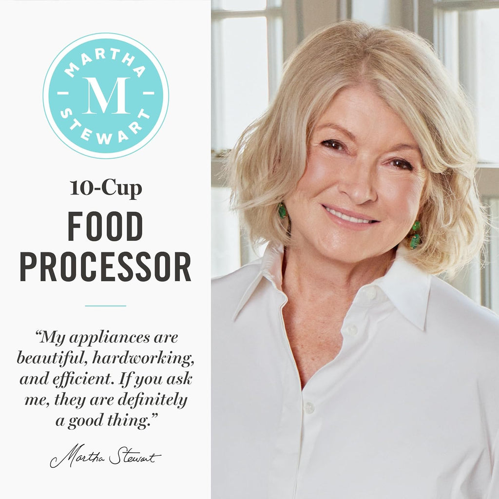 Martha Stewart Procesador de alimentos de 10 tazas y picadora eléctrica