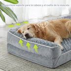 Cama ortopédica lavable para perros, sofá para dormir para perros