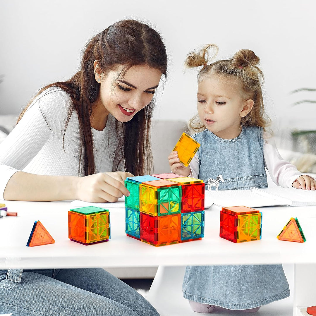 FNJO Azulejos Magnéticos, Juego de Construcción con Imanes, Set de...