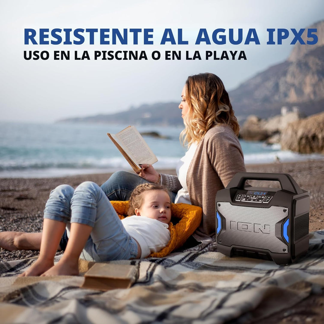 ION Tailgater Boom - Altavoz Bluetooth portátil para exteriores con...