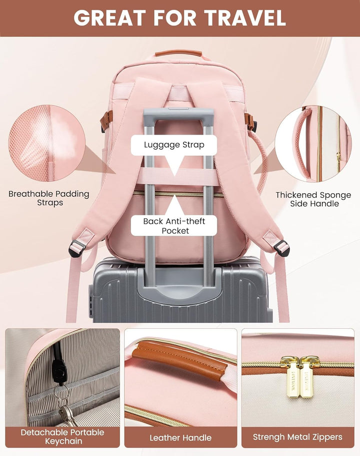 LOVEVOOK Mochila de equipaje de mano artículo personal bolsa de via...