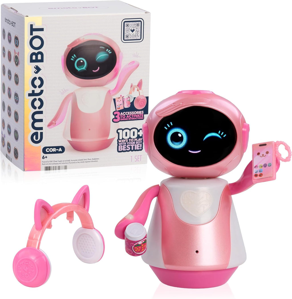 emotoBOT COR-A - Robot interactivo para niños, robot sensible al tacto y al