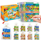 JoyCat Paquete de 24 tarjetas de juego de Spot the Difference para niños, recuerdos de fiesta reutilizables de borrado en seco, premios de aula, rellenos de bolsas de golosinas y regalos de devolución de cumpleaños para edades de 4 a 8 años