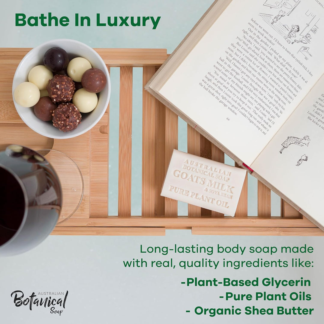 Australian Botanical Soap, Barras de triple molido de 6.6 onzas con...