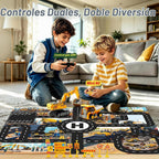 Mini excavadora RC y camión volquete escala 1:64 para niños y