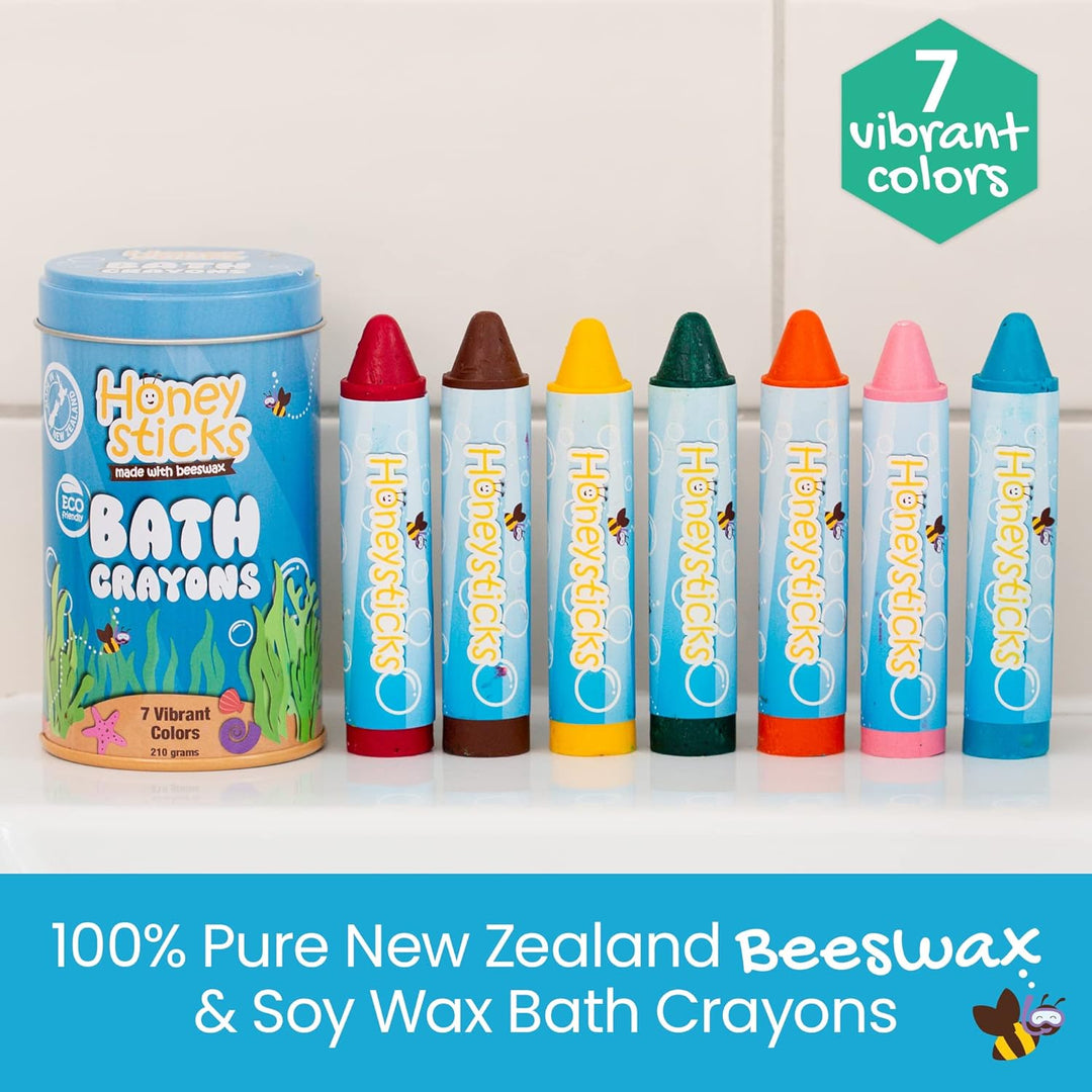 Honeysticks Crayones de baño súper jumbo no tóxicos para